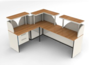 Muebles de recepción fabricados por Loredo Muebles