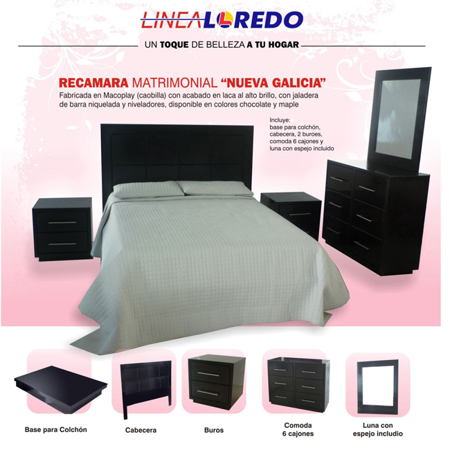 Recámara matrimonial Nueva Galicia Color Chocolate