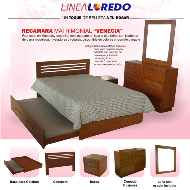 Recámara matrimonial Venecia